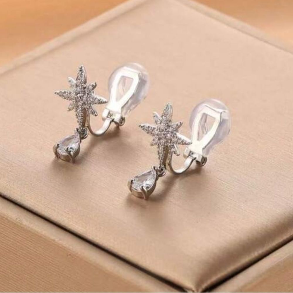 Dazzling Silver Starburst clip-on M612